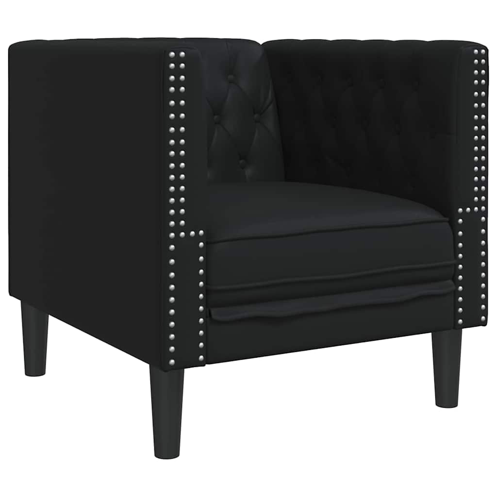 Scaun canapea Chesterfield Argyle Negru 71 x 74.5 x 70.5 cm GartenMobel Dekor
