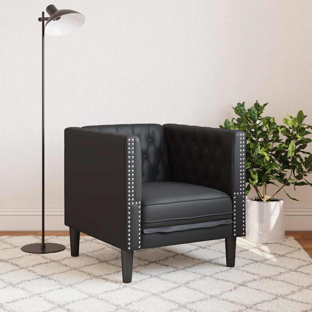 Scaun canapea Chesterfield Argyle Negru 71 x 74.5 x 70.5 cm GartenMobel Dekor