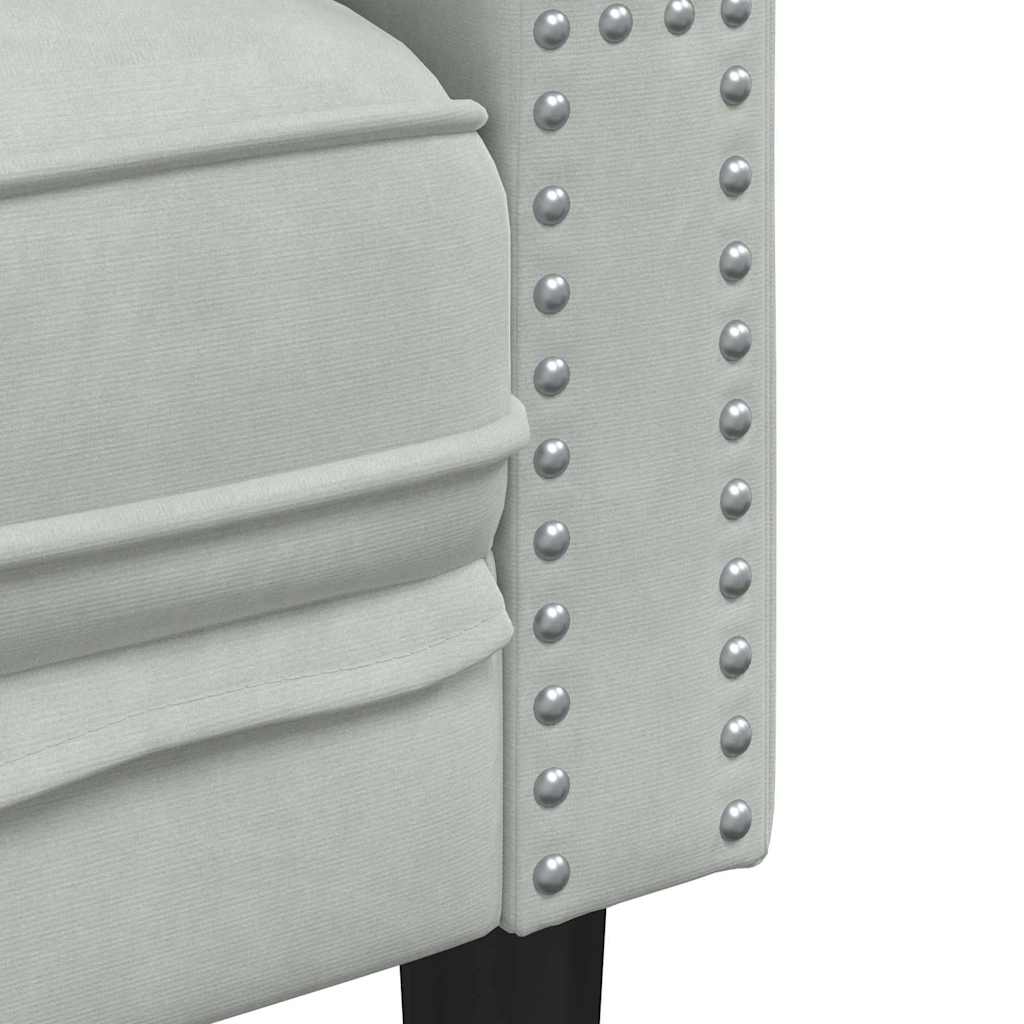 Scaun canapea Chesterfield Gri deschis 71 x 74.5 x 70.5 cm GartenMobel Dekor