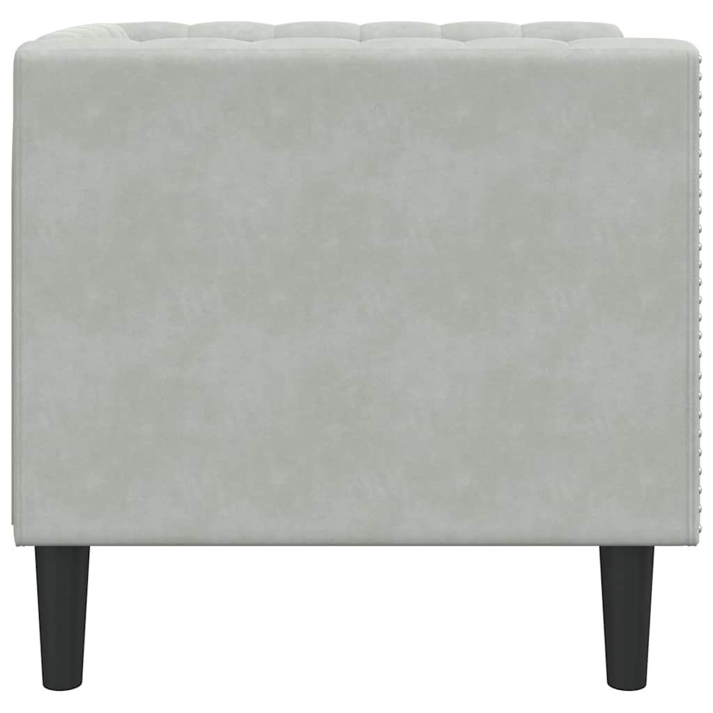 Scaun canapea Chesterfield Gri deschis 71 x 74.5 x 70.5 cm GartenMobel Dekor