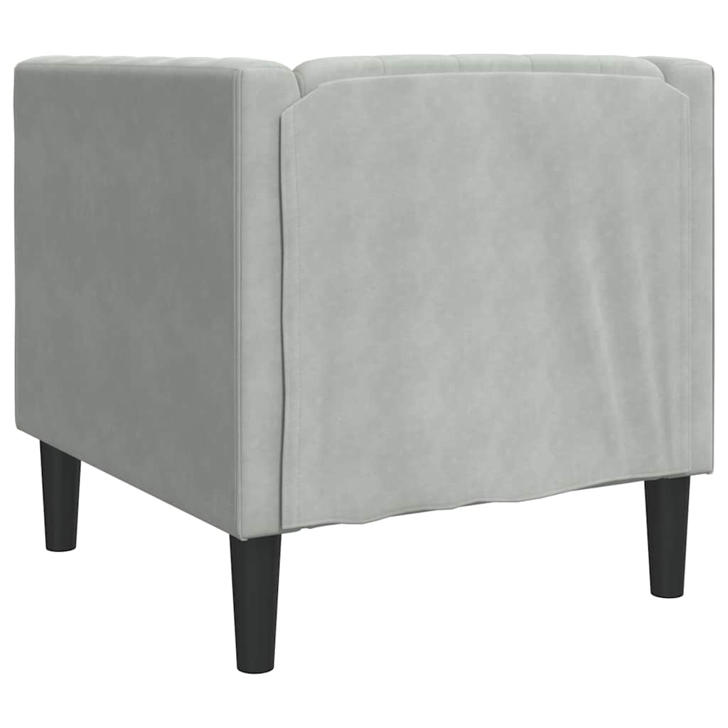 Scaun canapea Chesterfield Gri deschis 71 x 74.5 x 70.5 cm GartenMobel Dekor