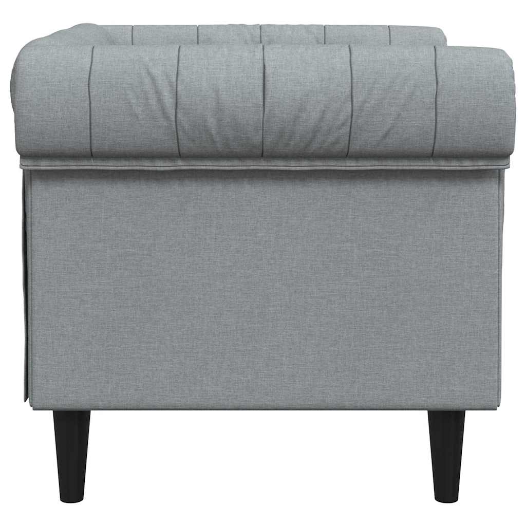 Scaun canapea Chesterfield Gri deschis 78.5 x 74.5 x 74.5 cm GartenMobel Dekor