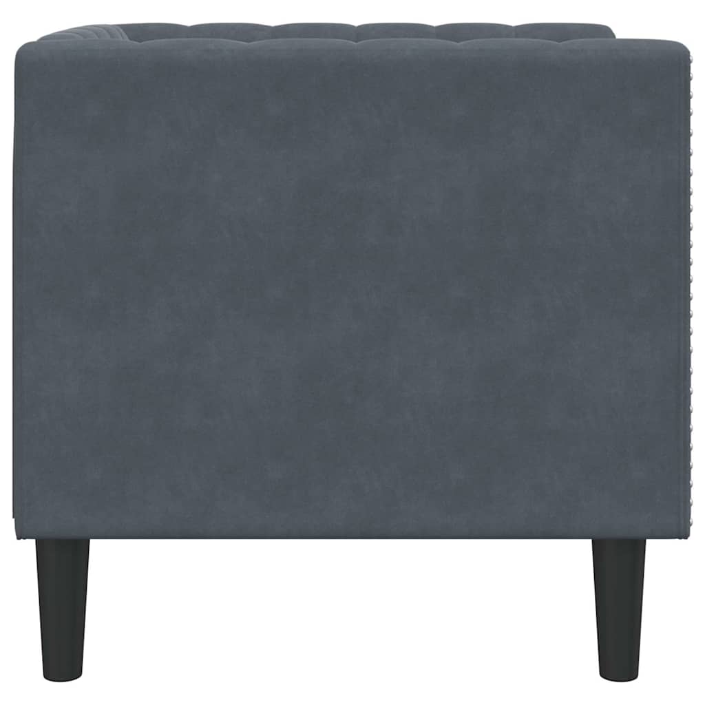Scaun canapea Chesterfield Gri închis 71 x 74.5 x 70.5 cm GartenMobel Dekor