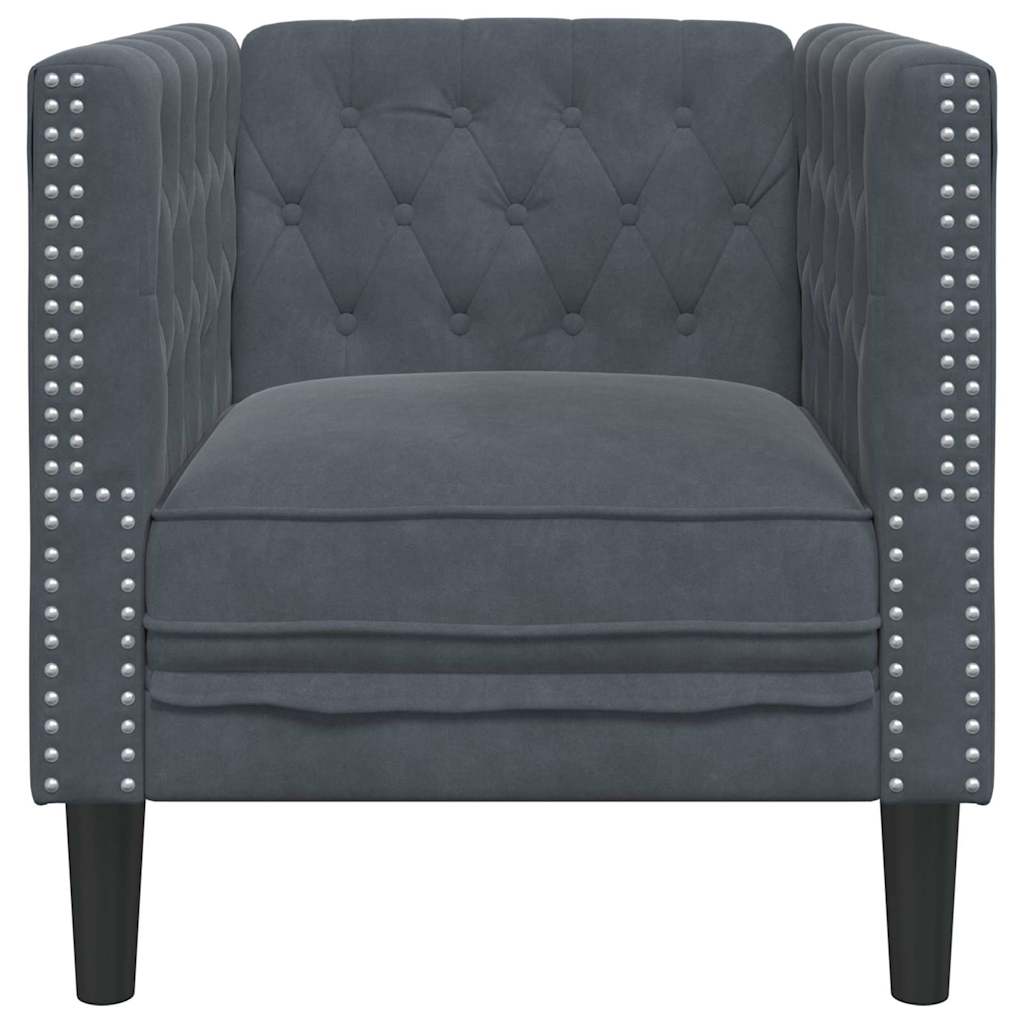 Scaun canapea Chesterfield Gri închis 71 x 74.5 x 70.5 cm GartenMobel Dekor