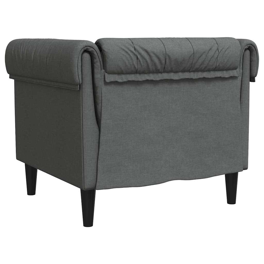 Scaun canapea Chesterfield Gri închis 78.5 x 74.5 x 74.5 cm GartenMobel Dekor