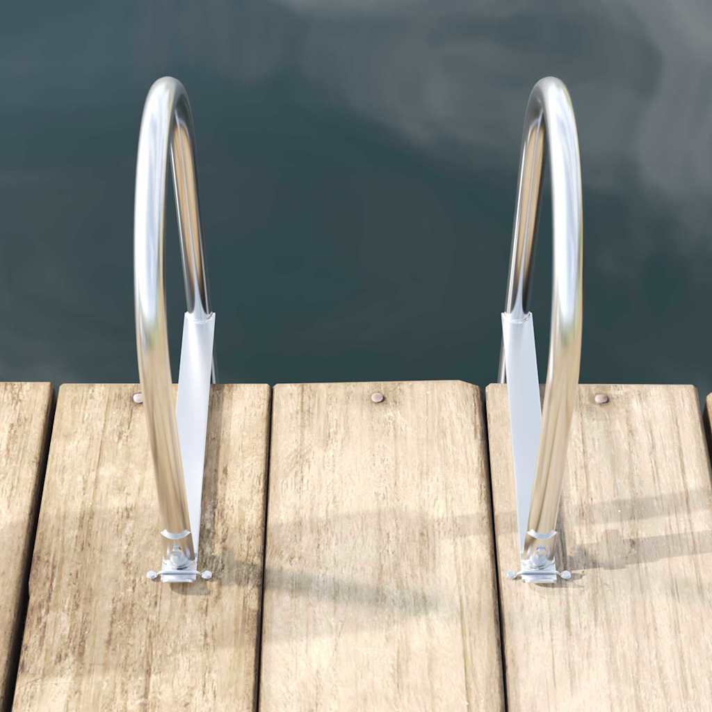 vidaxl Scară de doc Argintiu 45 x 11.5 x 134 cm Aluminiu GartenMobel Dekor