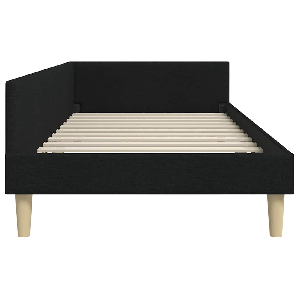Cadru de pat colțar Altele cu headboard Negru 80 x 200 cm GartenMobel Dekor