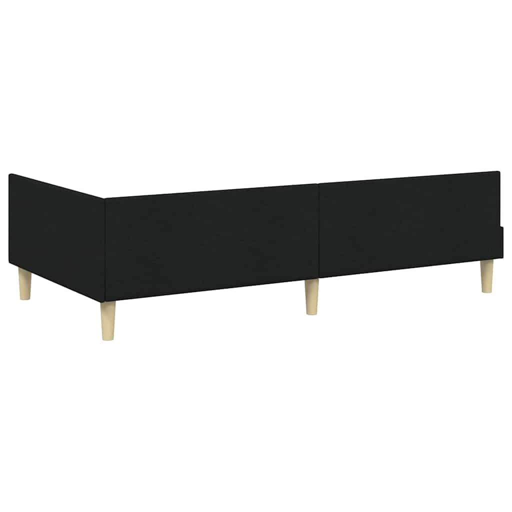 Cadru de pat colțar Altele cu headboard Negru 80 x 200 cm GartenMobel Dekor