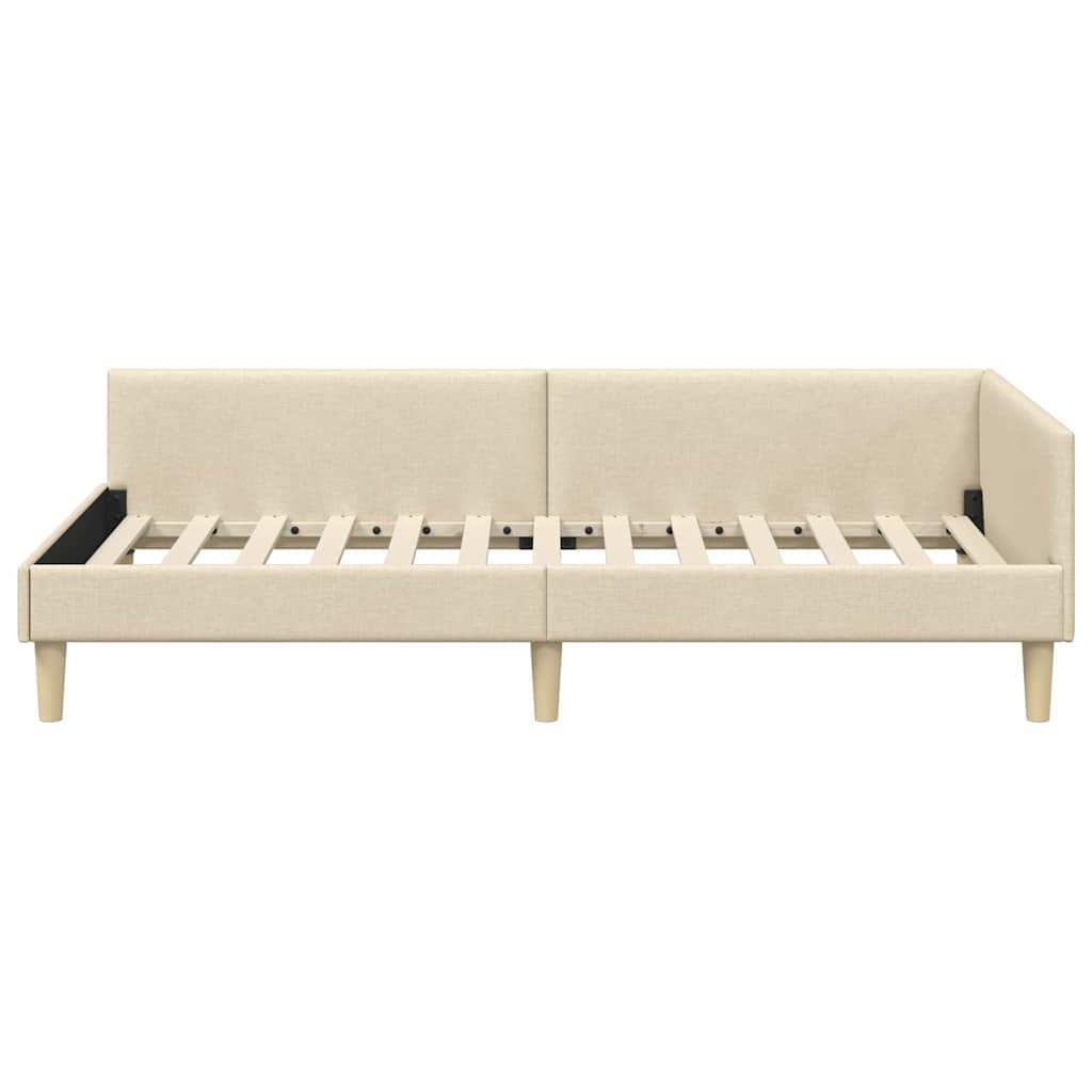 Cadru de pat colțar Altele cu headboard Manual Crem 80 x 200 cm GartenMobel Dekor