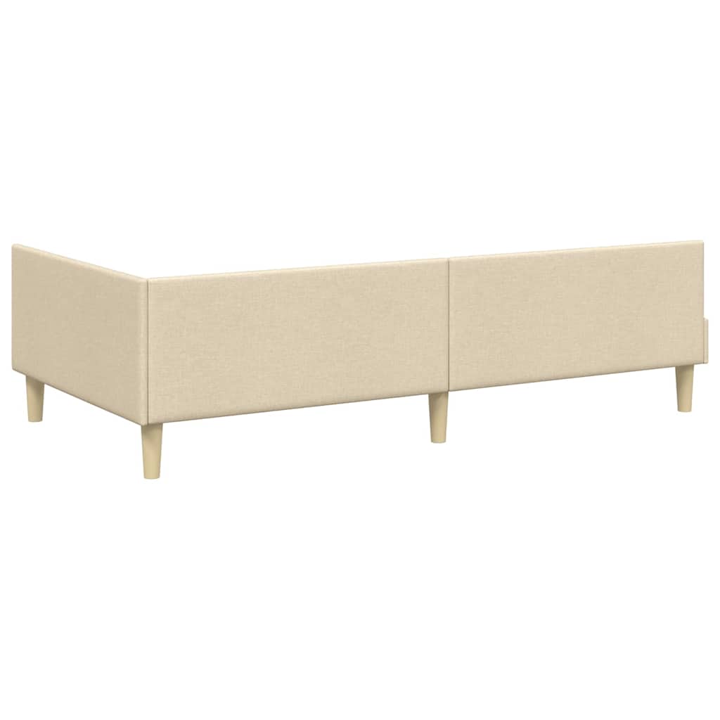 Cadru de pat colțar Altele cu headboard Manual Crem 90 x 200 cm GartenMobel Dekor