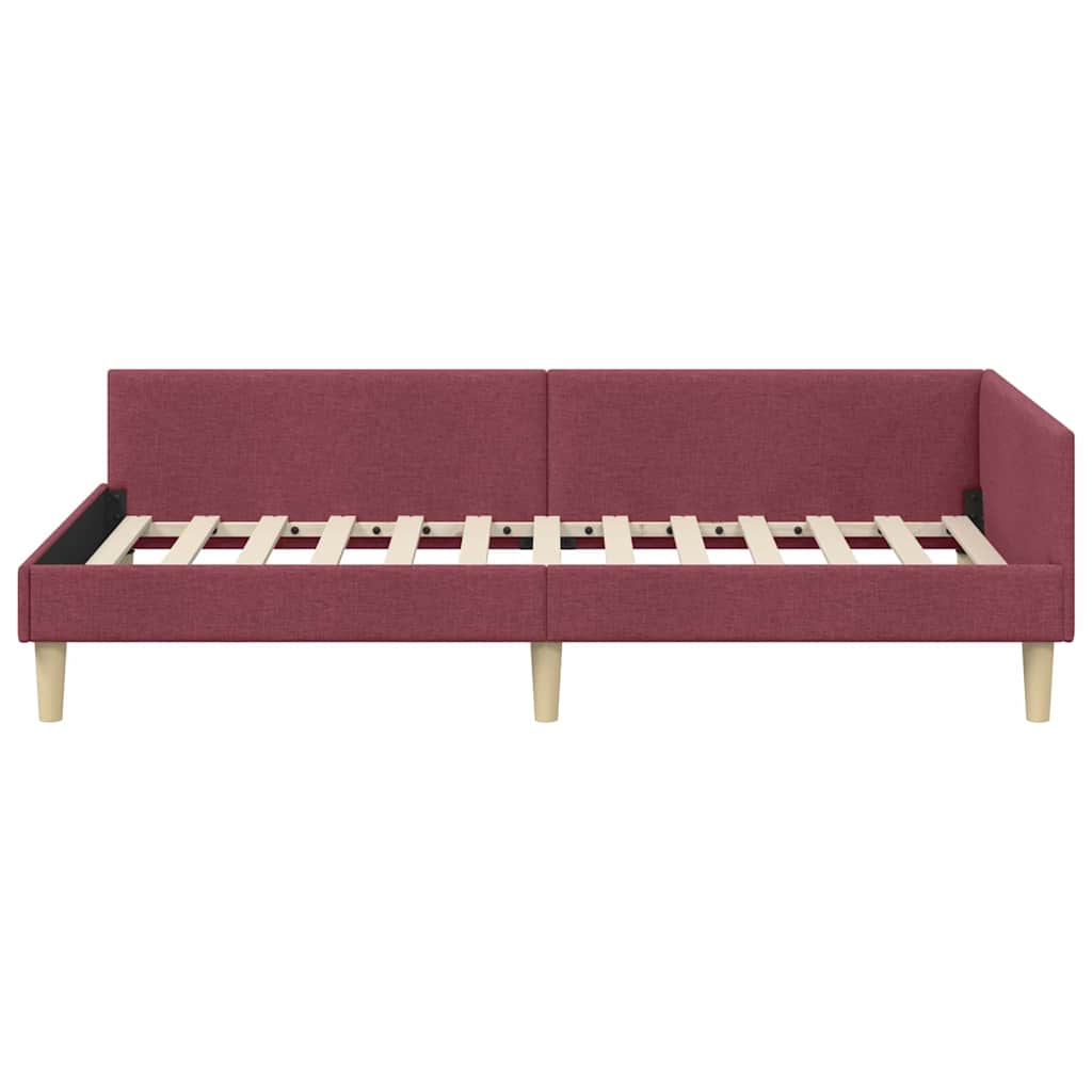 Cadru de pat colțar Altele cu headboard bordo 90 x 200 cm GartenMobel Dekor