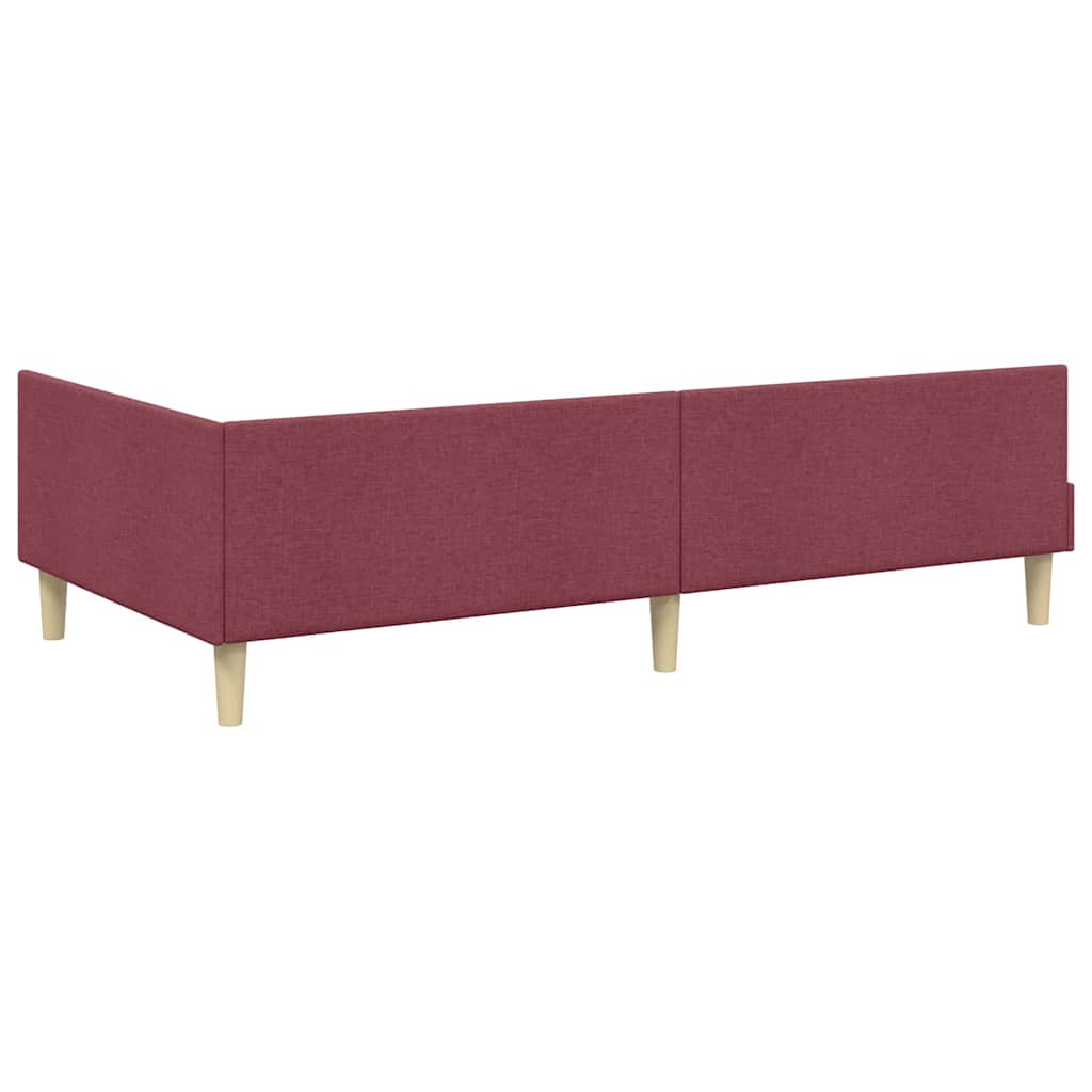 Cadru de pat colțar Altele cu headboard bordo 90 x 200 cm GartenMobel Dekor
