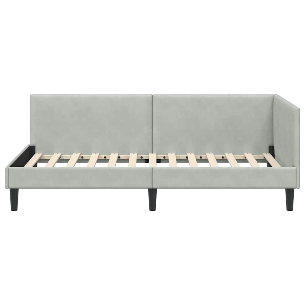 Cadru de pat colțar Altele Manual Gri deschis 100 x 200 cm GartenMobel Dekor