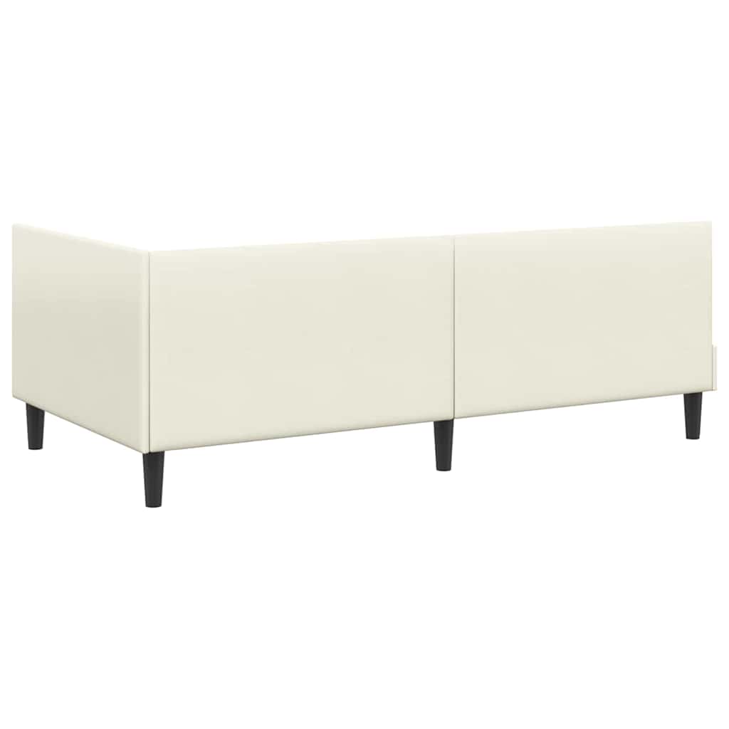 Cadru de pat colțar Altele cu headboard Crem 100 x 200 cm GartenMobel Dekor