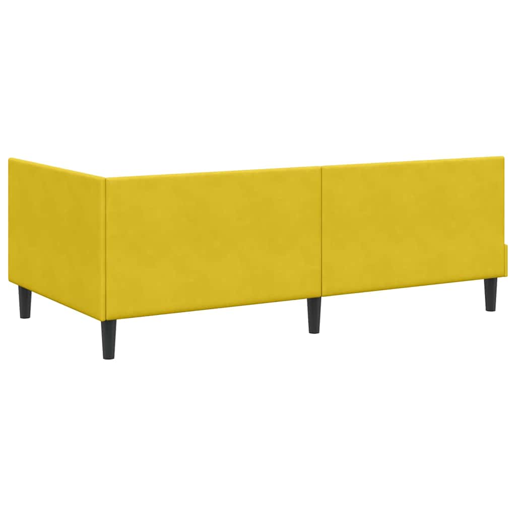 Cadru de pat colțar Altele cu headboard Galben 100 x 200 cm GartenMobel Dekor