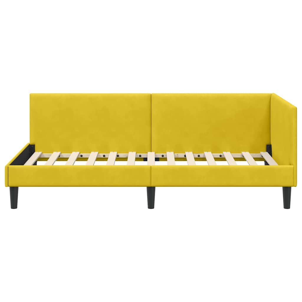 Cadru de pat colțar Altele cu headboard Galben 100 x 200 cm GartenMobel Dekor