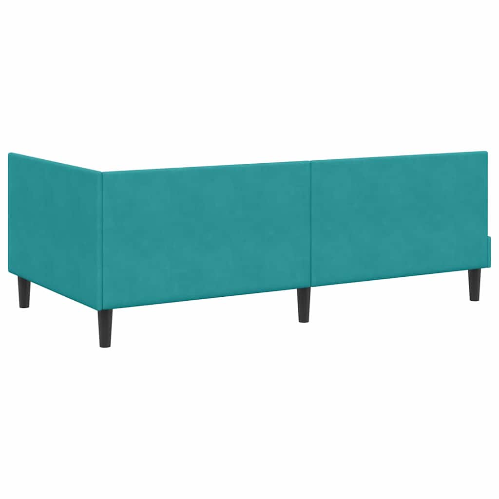 Cadru de pat colțar Altele cu headboard Turcoaz 100 x 200 cm GartenMobel Dekor