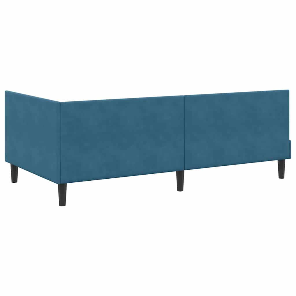 Cadru de pat colțar Altele cu headboard albastru 100 x 200 cm GartenMobel Dekor