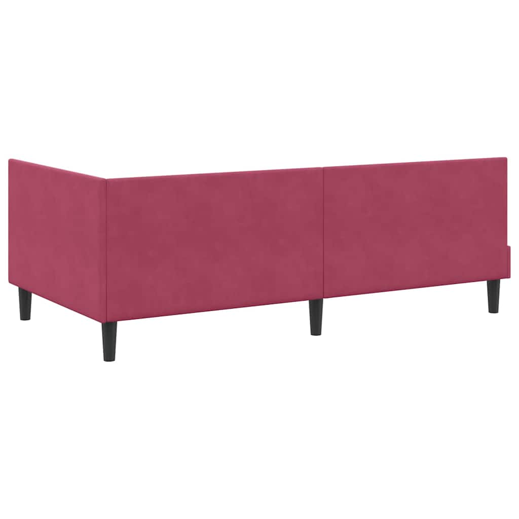 Cadru de pat colțar Altele cu headboard bordo 100 x 200 cm GartenMobel Dekor