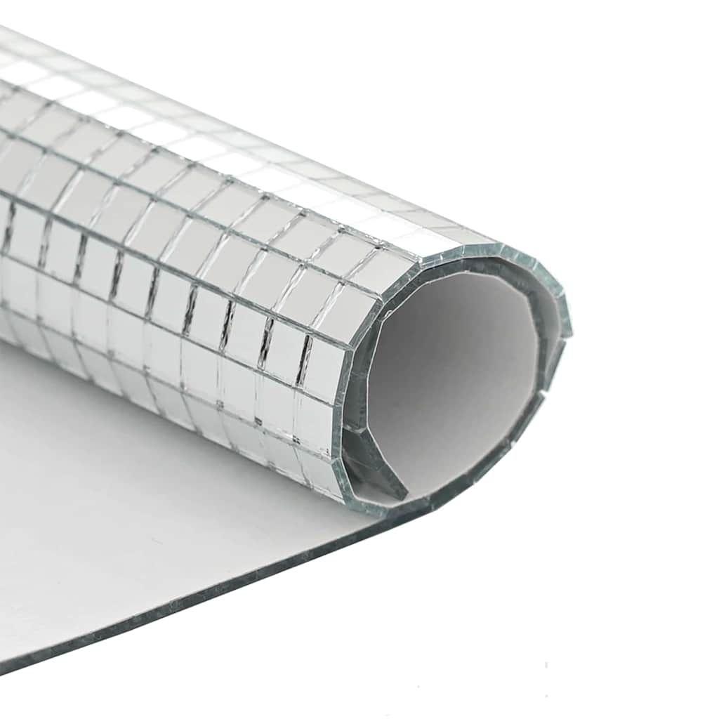 Placă Mozaic cu Oglindă 12 pcs Argintiu 30 x 30 cm Sticlă GartenMobel Dekor