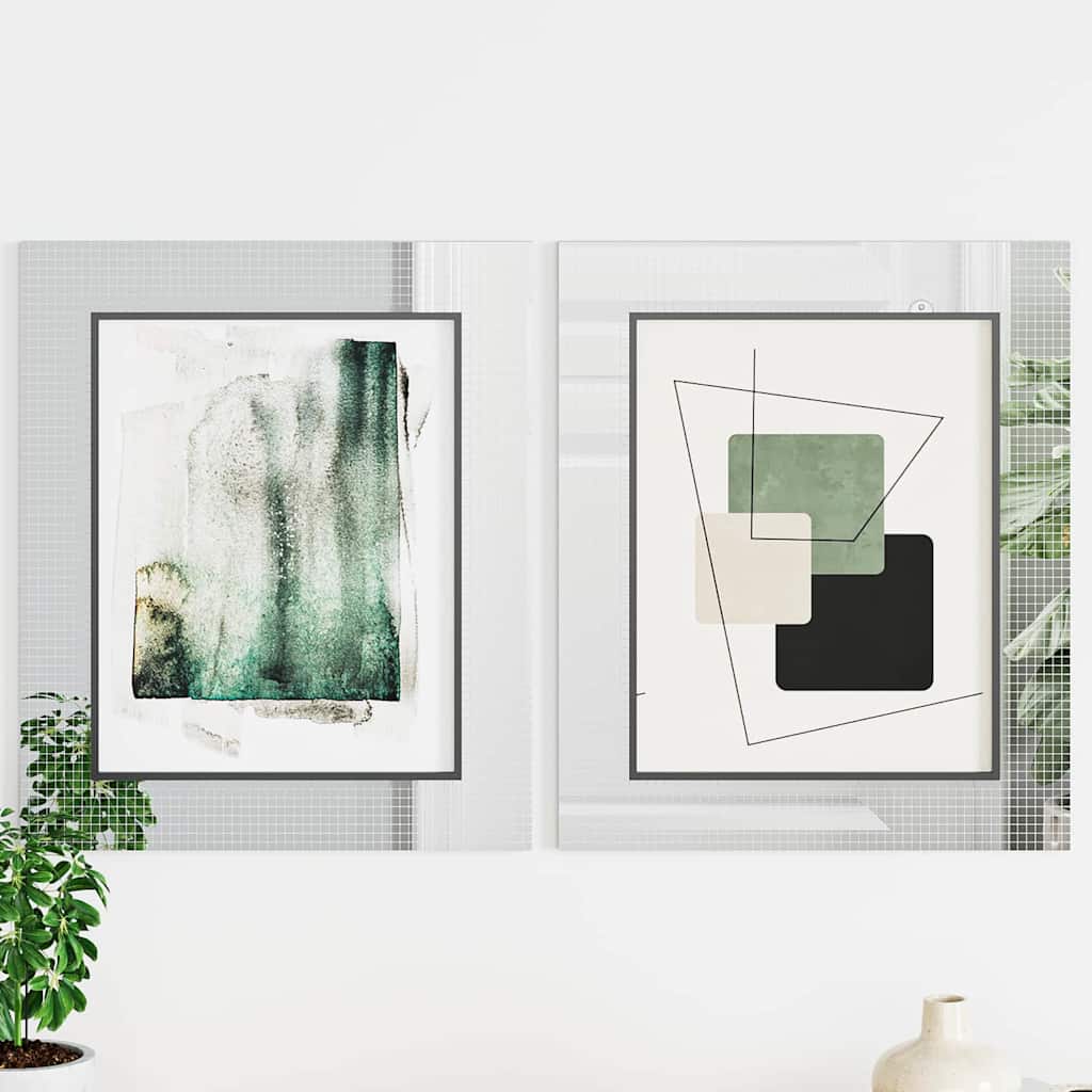 Placă Mozaic cu Oglindă 12 pcs Argintiu 30 x 30 cm Sticlă GartenMobel Dekor