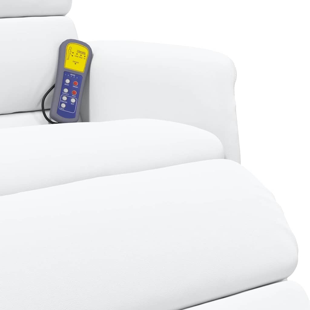 Scaun reclinabil cu masaj Alb 71 x 98 x 106 cm GartenMobel Dekor