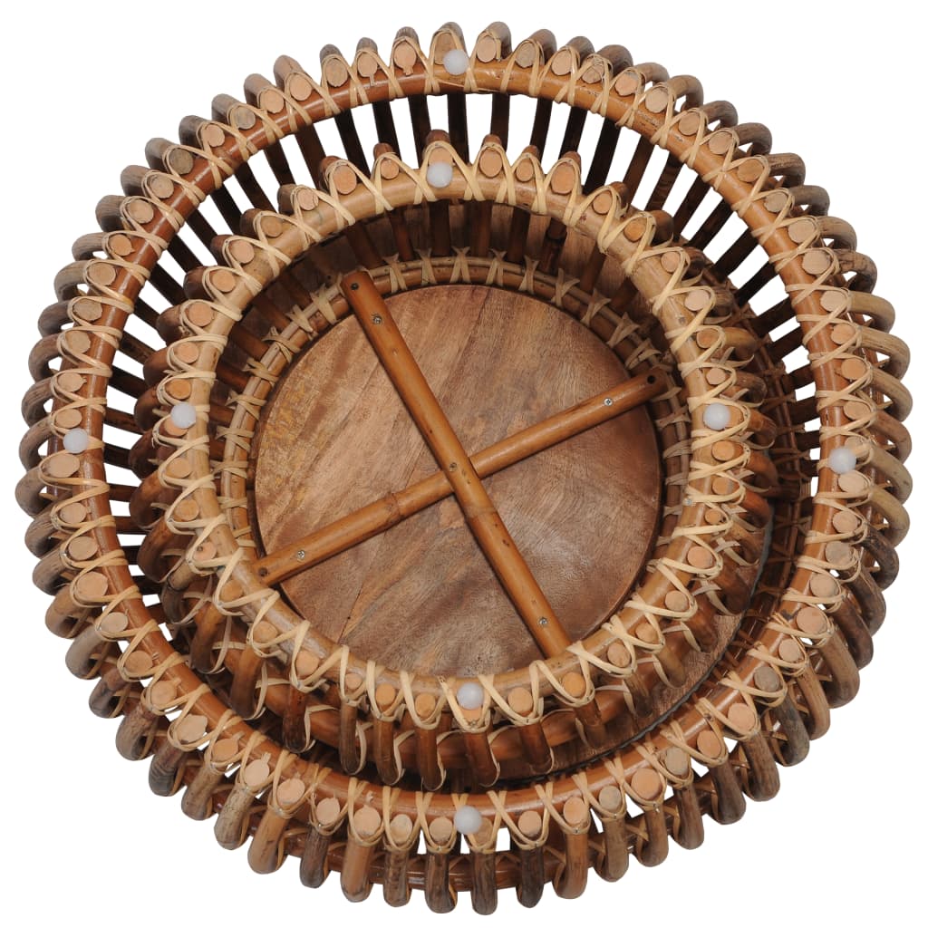 Măsuțe de cafea, 2 buc., ratan natural GartenMobel Dekor