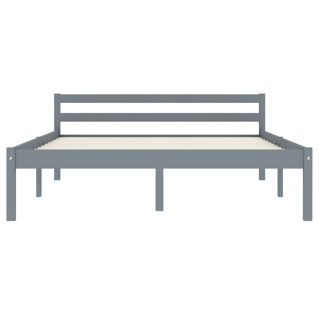 Cadru de pat, gri, 120 x 200 cm, lemn masiv de pin GartenMobel Dekor