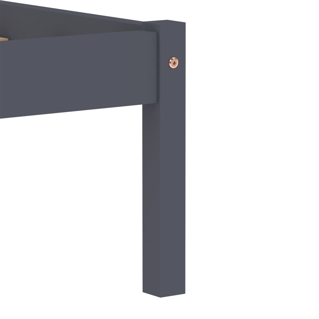 Cadru de pat, gri, 160 x 200 cm, lemn masiv de pin GartenMobel Dekor