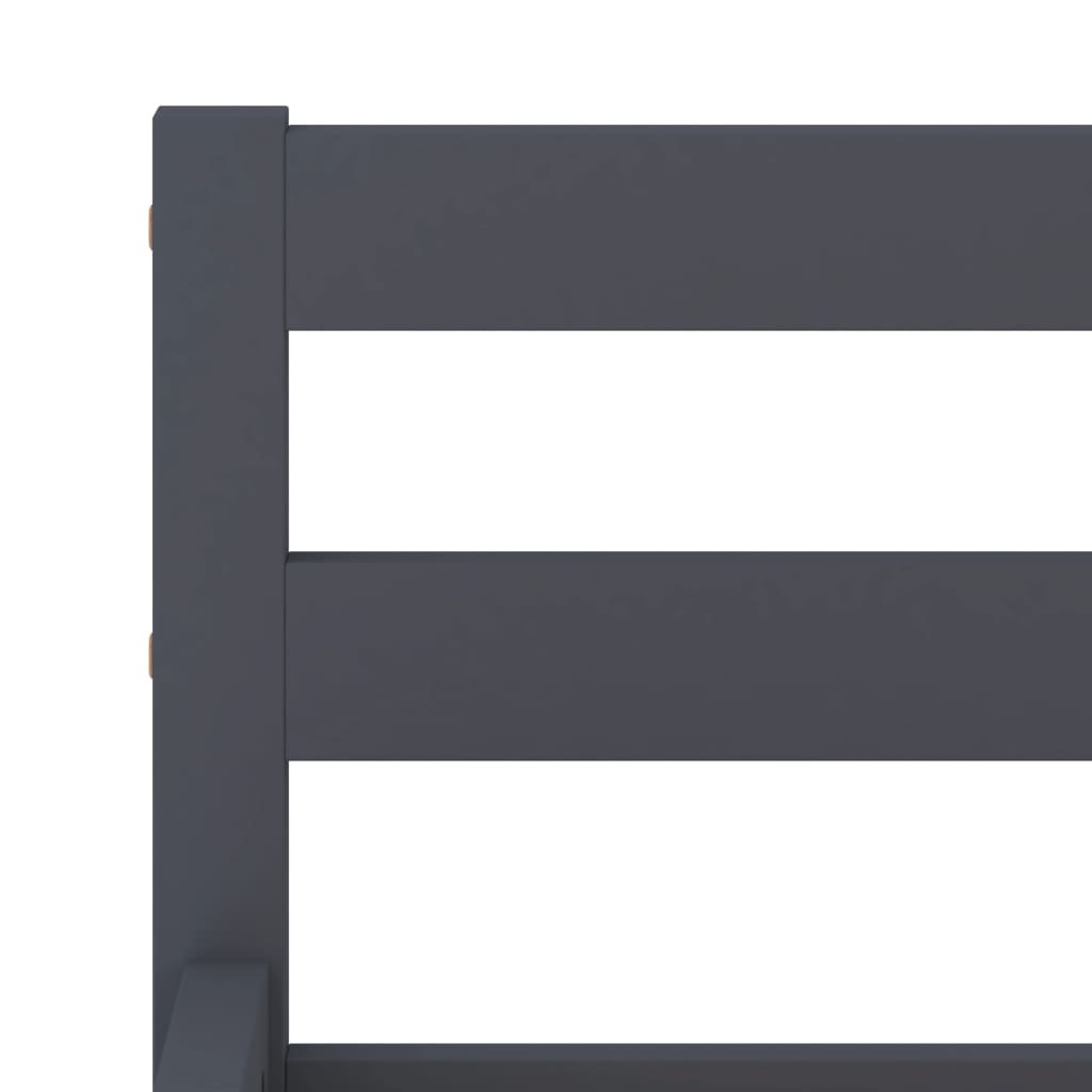 Cadru de pat, gri, 160 x 200 cm, lemn masiv de pin GartenMobel Dekor