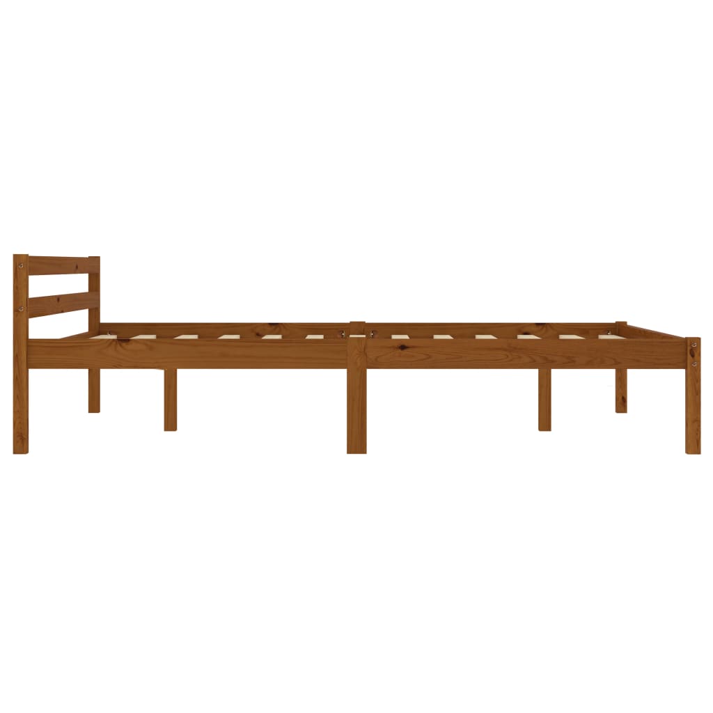 Cadru de pat, maro miere, 120 x 200 cm, lemn masiv de pin GartenMobel Dekor