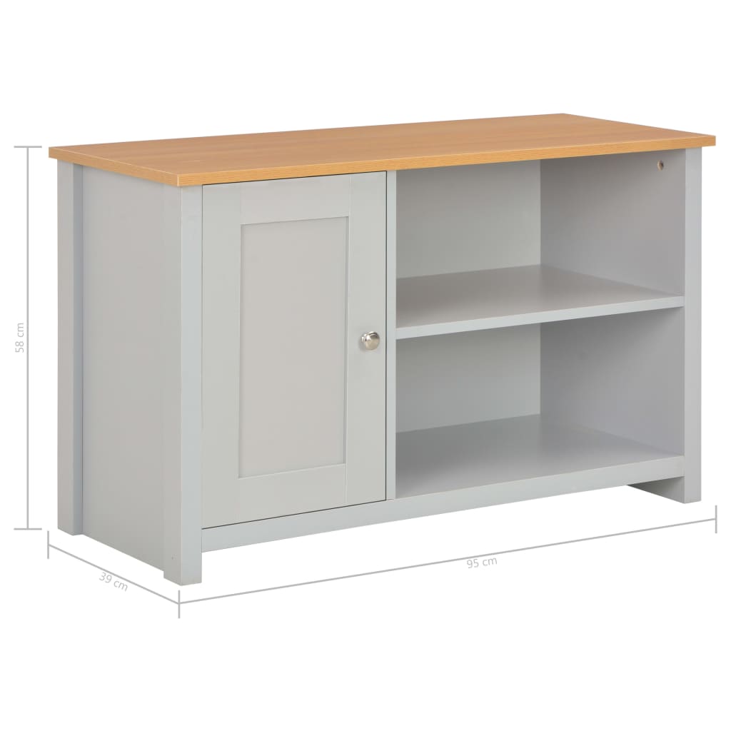 Comodă TV, gri, 95 x 39 x 58 cm GartenMobel Dekor