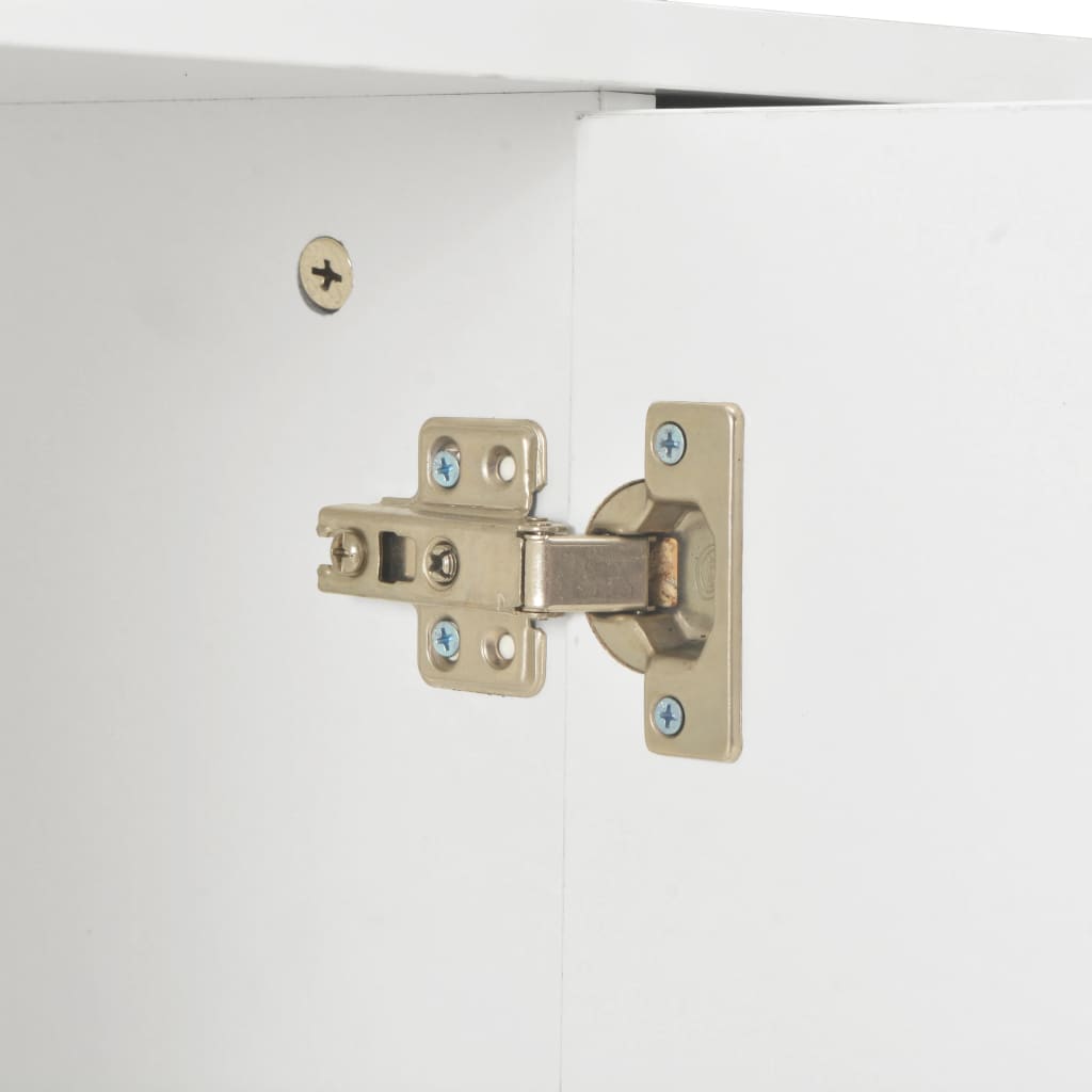 Dulap, alb extralucios, 107x35x80,5 cm GartenMobel Dekor