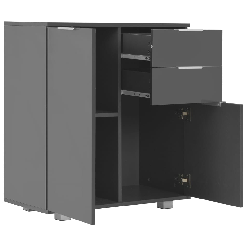 Dulap, gri extralucios, 71x35x80 cm, lemn prelucrat GartenMobel Dekor