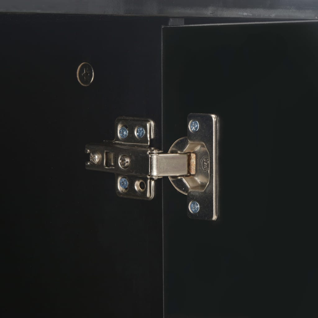 Dulap, negru extralucios, 107x35x80,5 cm GartenMobel Dekor