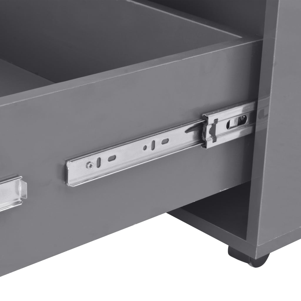 Măsuță de cafea, gri extralucios, 100 x 100 x 35 cm GartenMobel Dekor