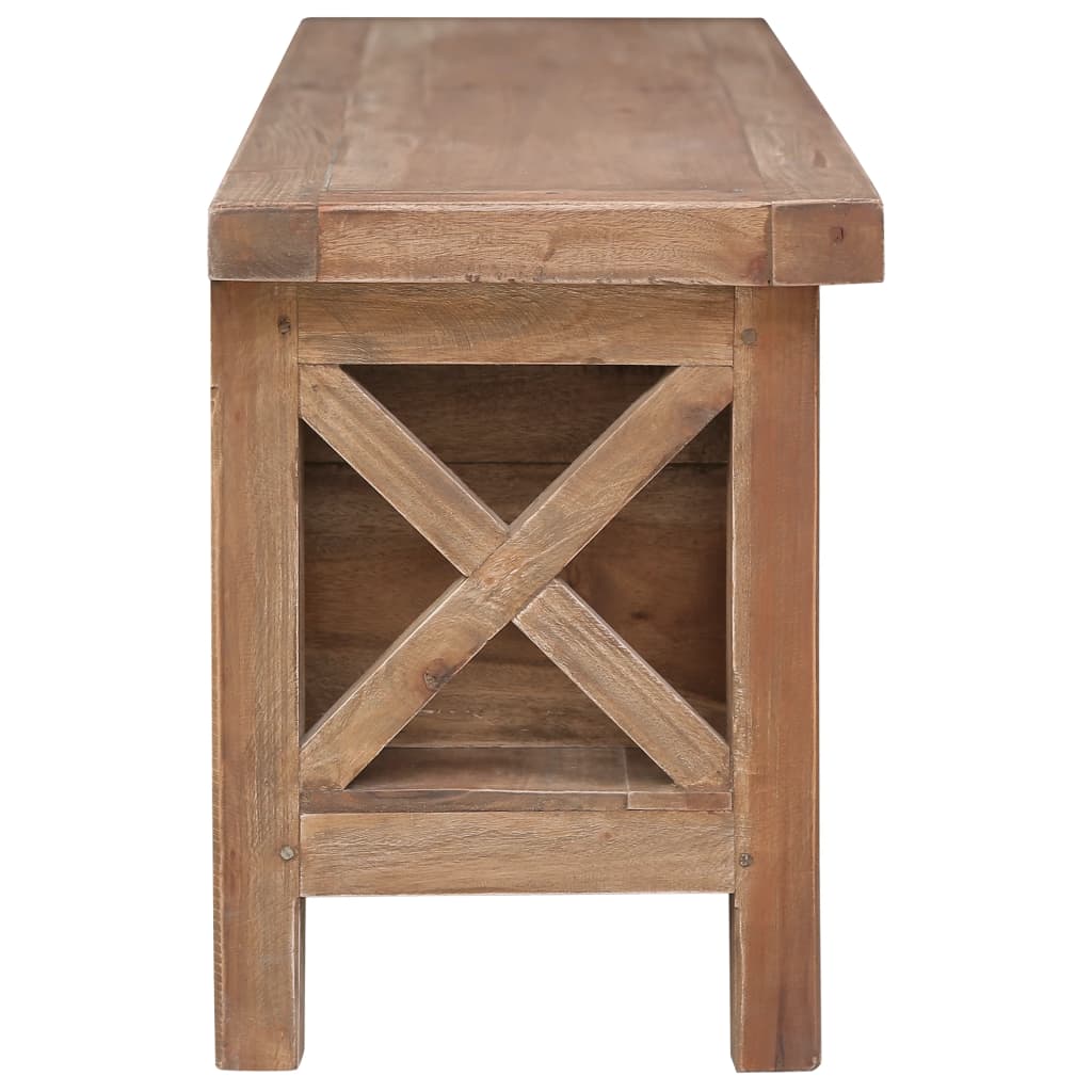 Comodă TV cu 3 sertare, 120 x 30 x 40 cm, lemn masiv de mahon GartenMobel Dekor