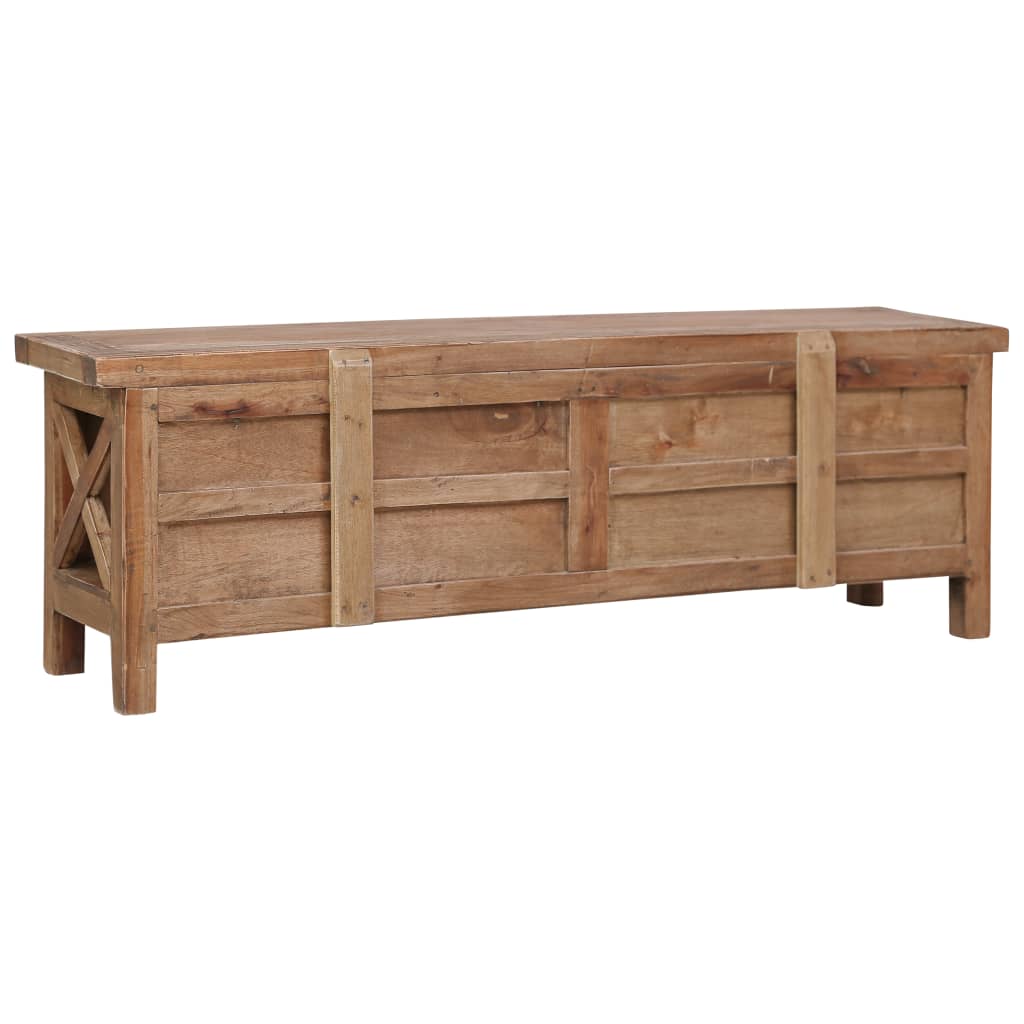 Comodă TV cu 3 sertare, 120 x 30 x 40 cm, lemn masiv de mahon GartenMobel Dekor