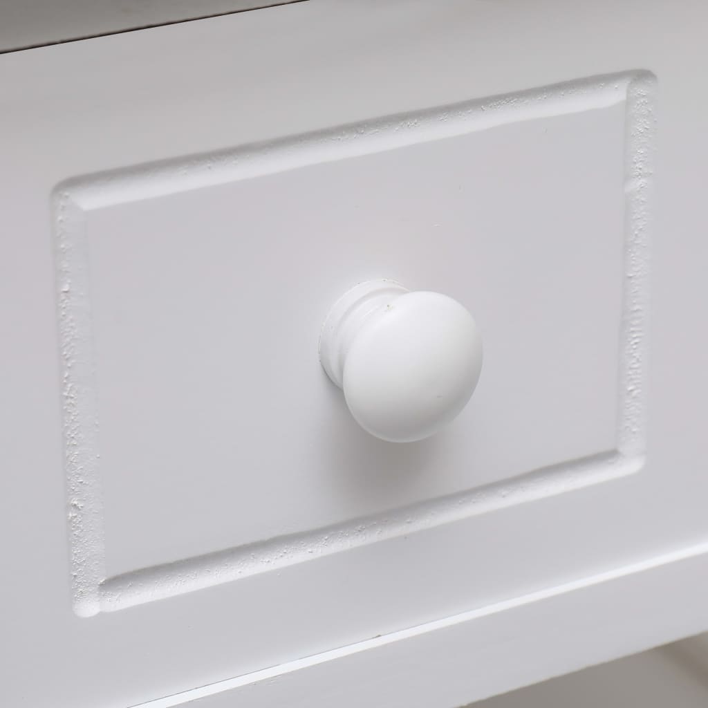 Masă laterală, alb, 40 x 40 x 40 cm, lemn de paulownia GartenMobel Dekor