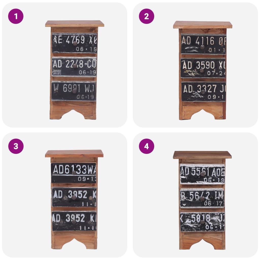 Noptieră, 30x30x51 cm, lemn masiv de mahon GartenMobel Dekor