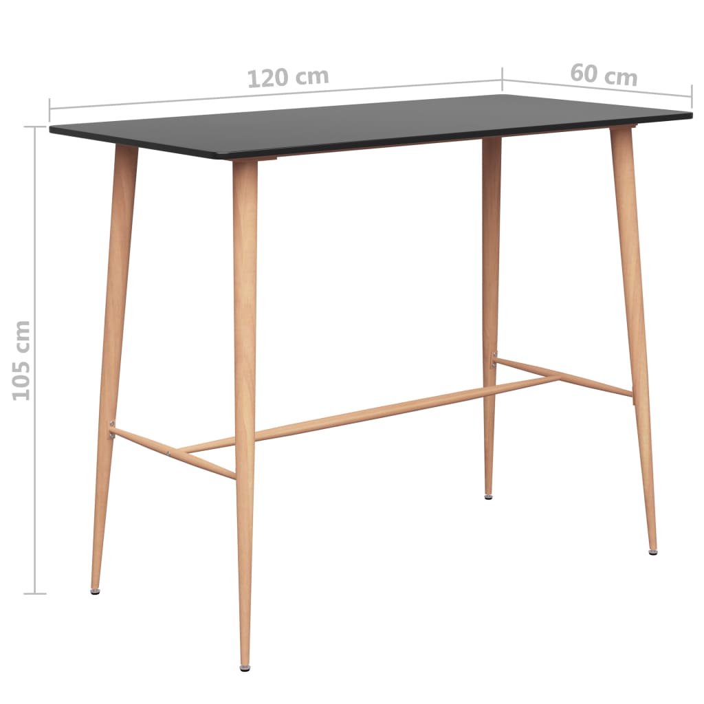 Set mobilier de bar, 5 piese, negru și alb GartenMobel Dekor