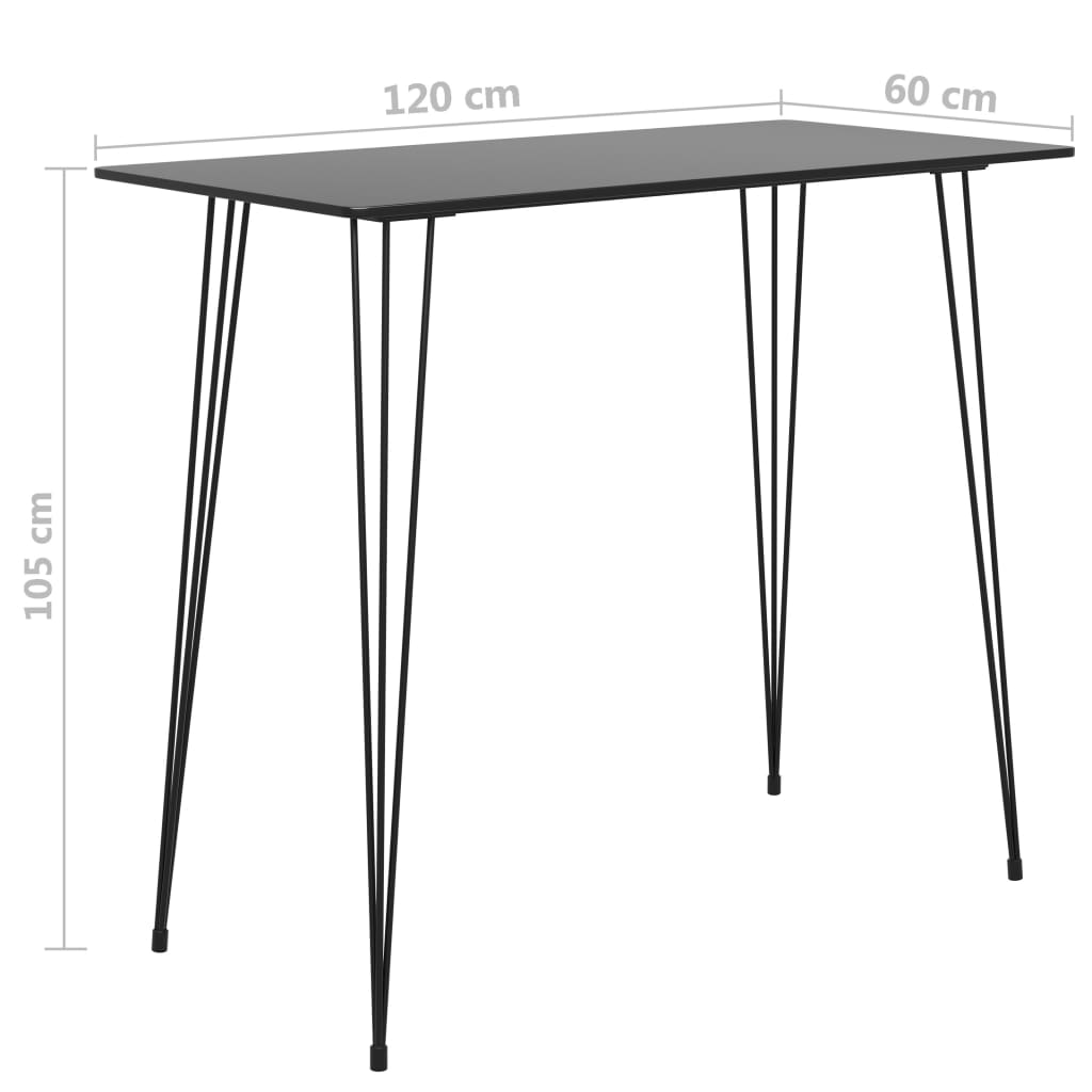 Set mobilier de bar, 5 piese, negru și alb GartenMobel Dekor
