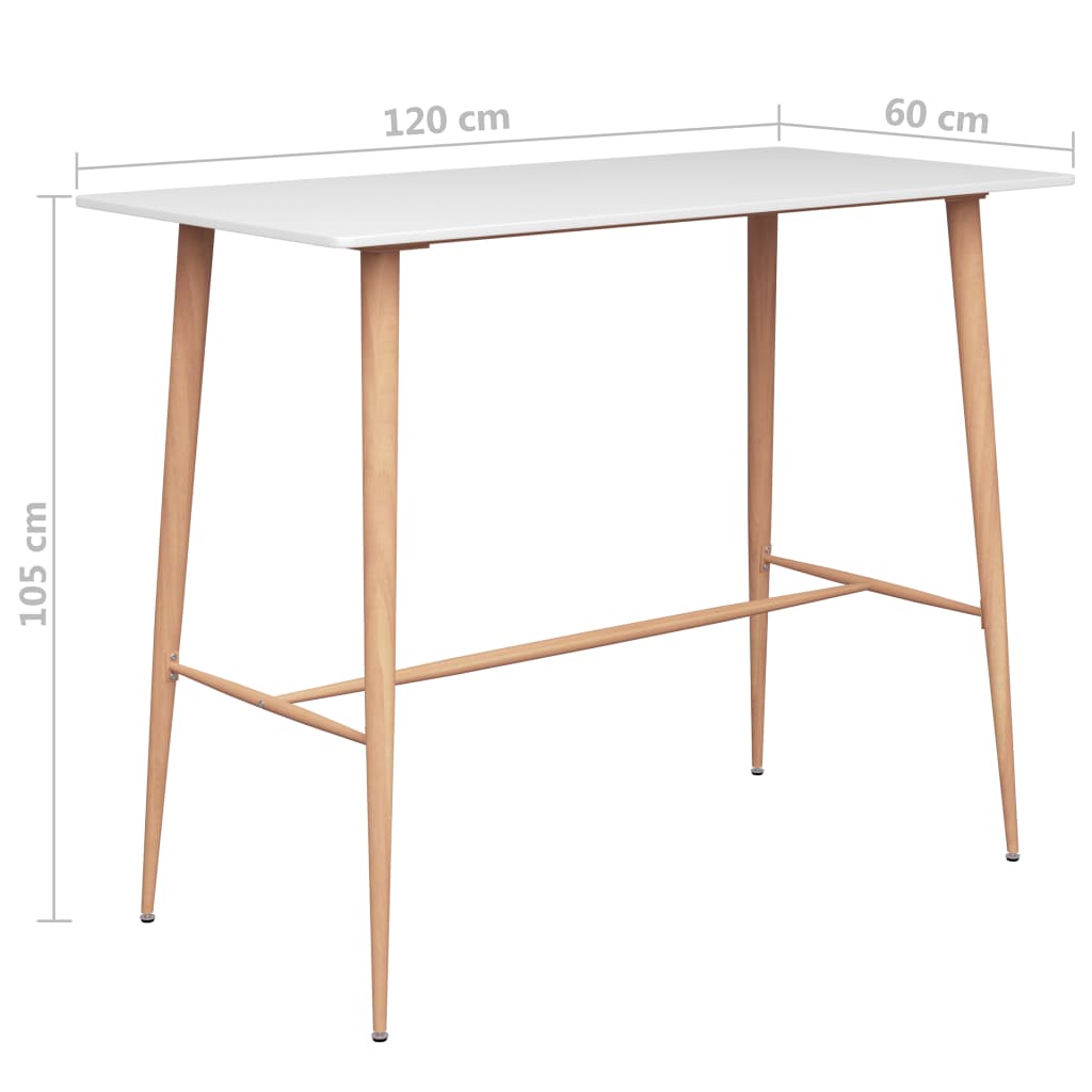 Set mobilier de bar, 7 piese, alb GartenMobel Dekor
