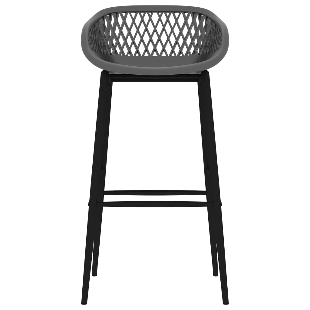 Set mobilier de bar, 7 piese, alb și gri GartenMobel Dekor