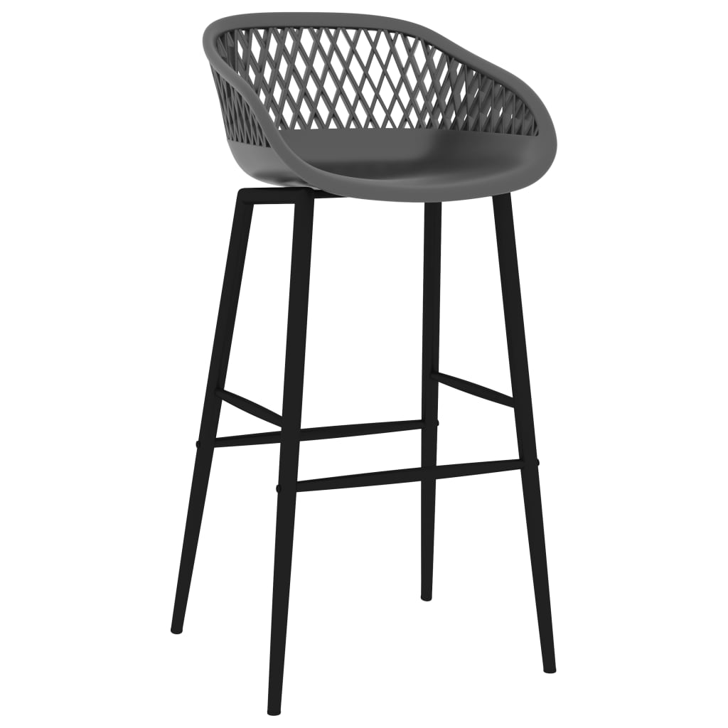 Set mobilier de bar, 7 piese, alb și gri GartenMobel Dekor