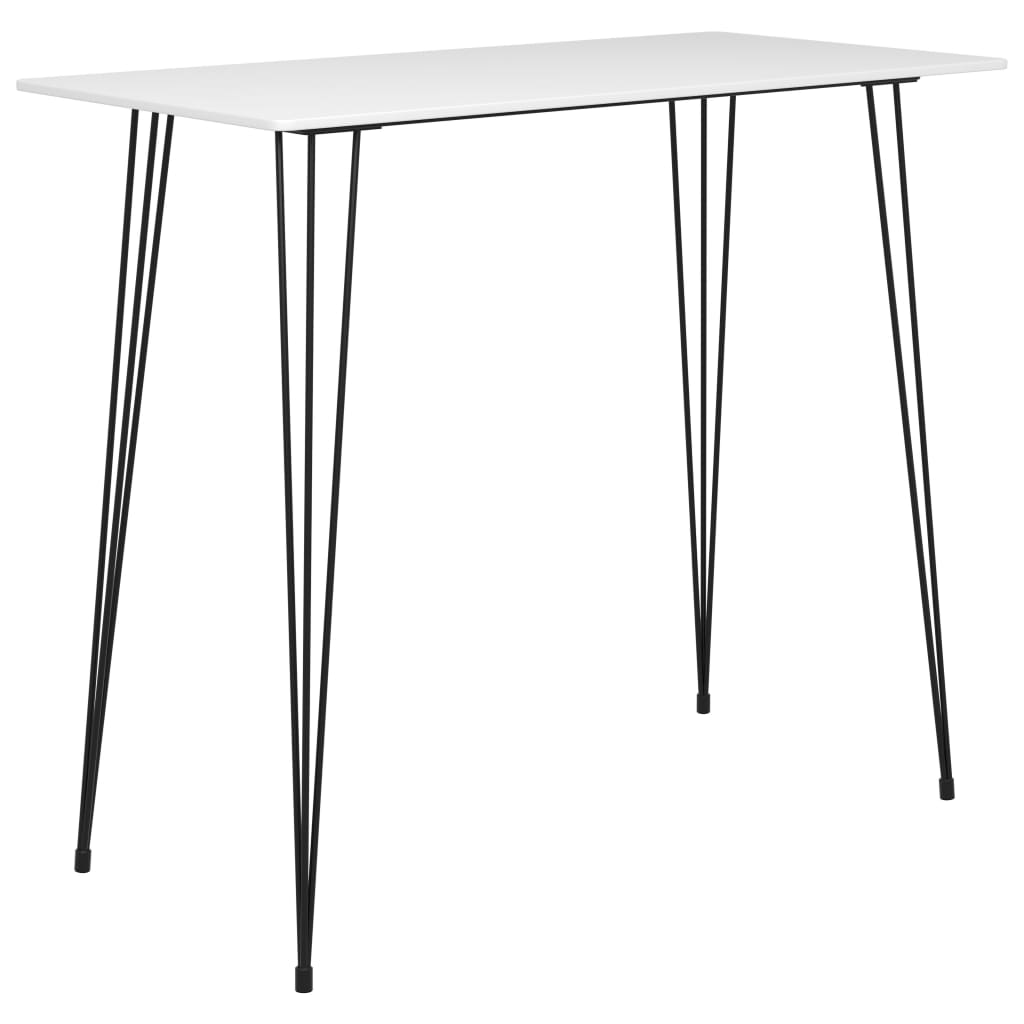 Set mobilier de bar, 7 piese, alb și gri GartenMobel Dekor