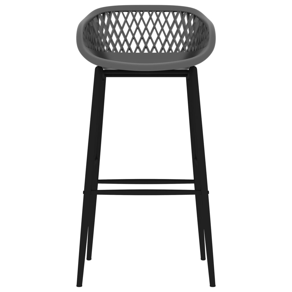 Set mobilier de bar, 7 piese, alb și gri GartenMobel Dekor