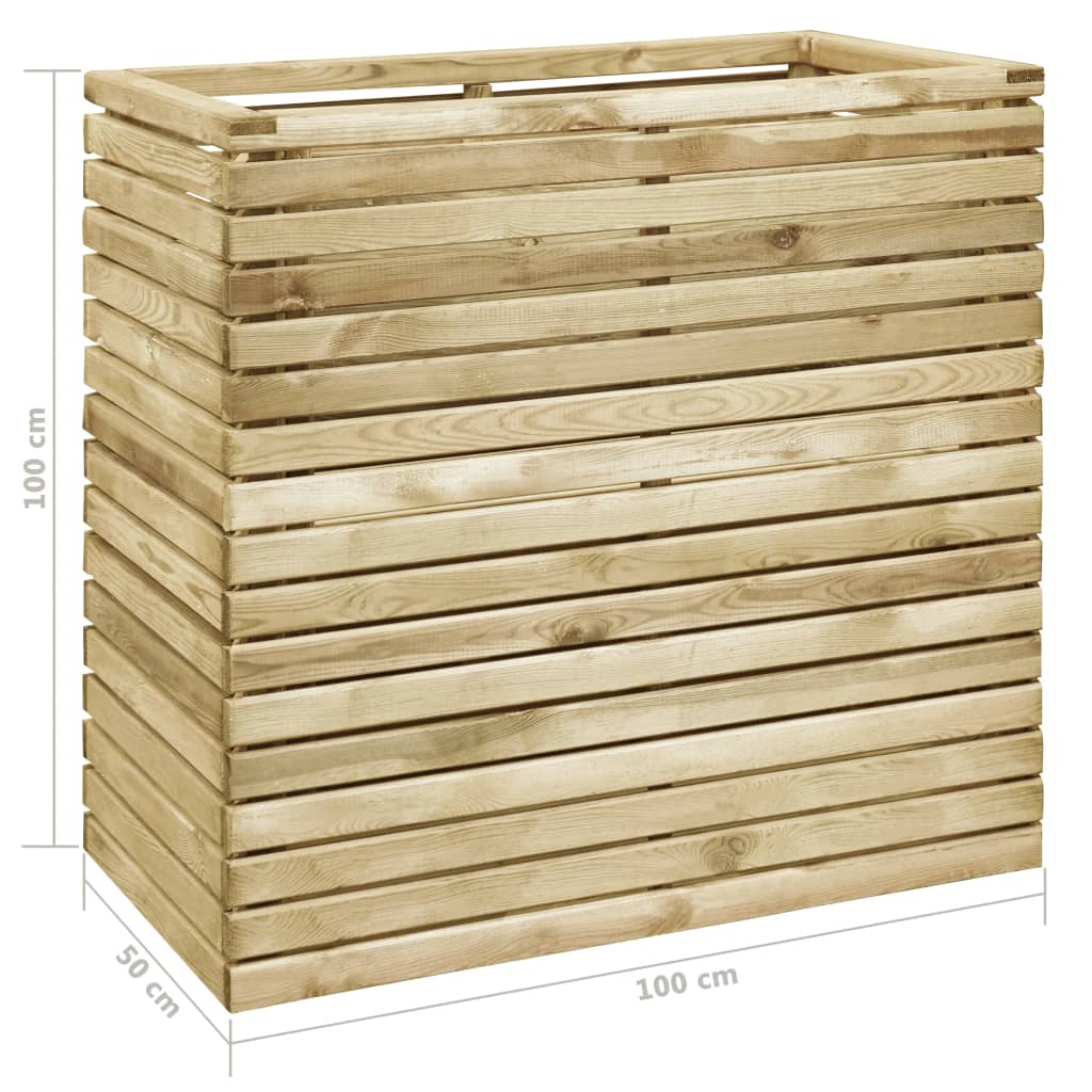 Strat înălțat, 100x50x100 cm, lemn de pin tratat GartenMobel Dekor