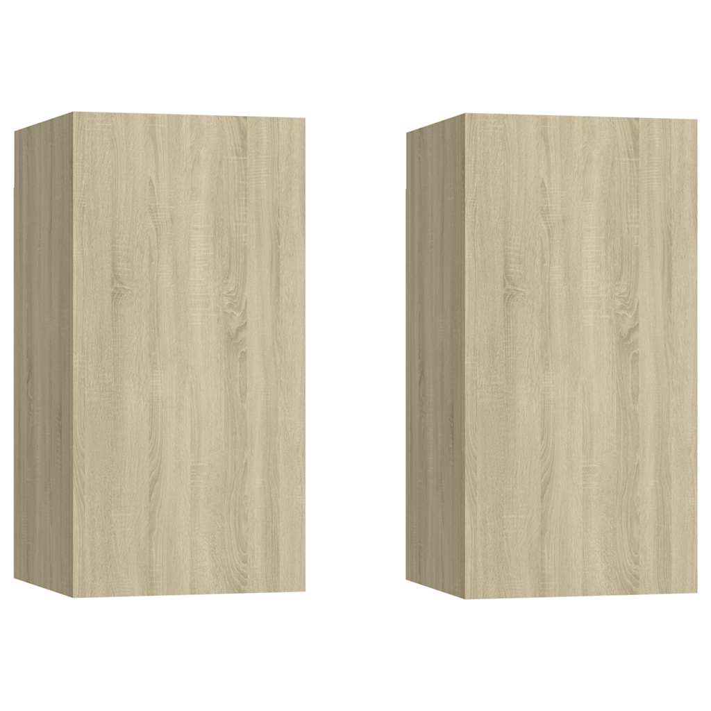 Comode TV, 2 buc., stejar Sonoma, 30,5x30x60 cm, lemn prelucrat GartenMobel Dekor