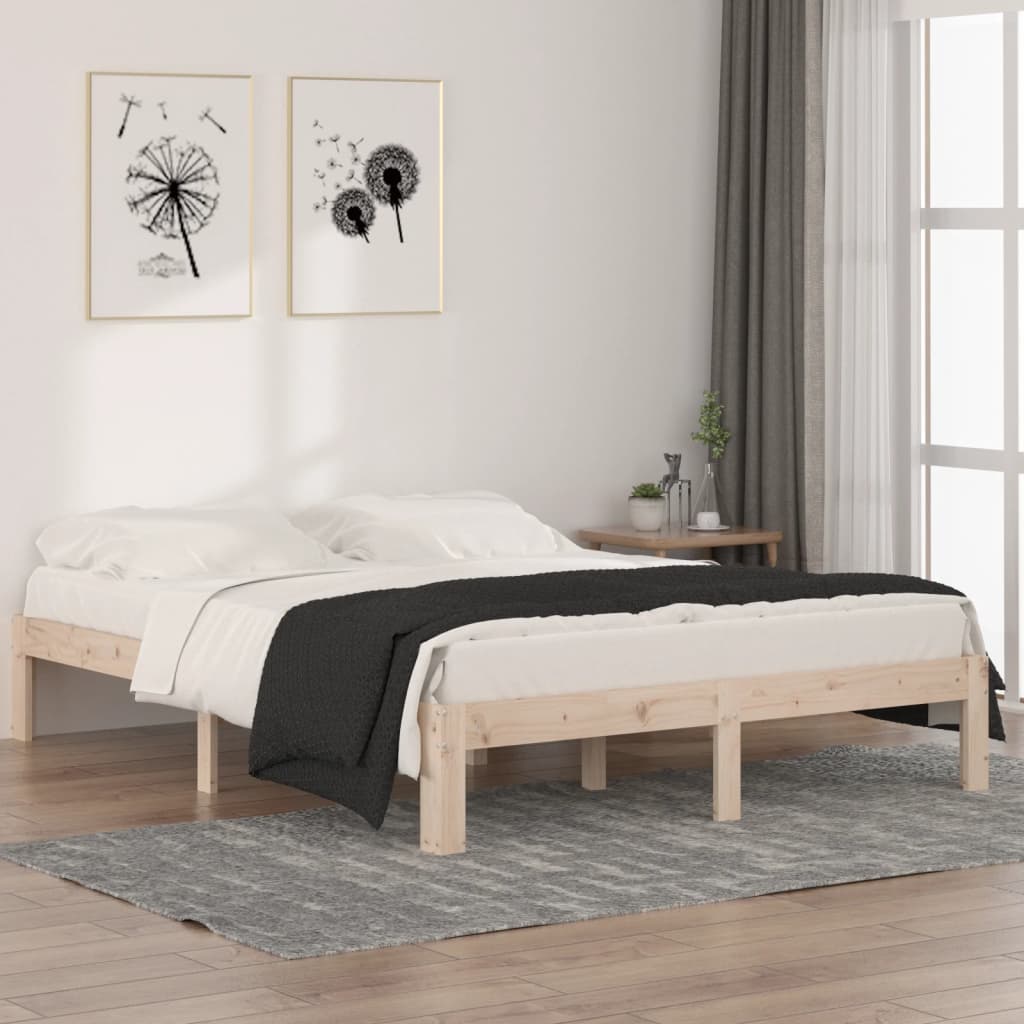 Cadru de pat, 140x190 cm, lemn masiv de pin GartenMobel Dekor